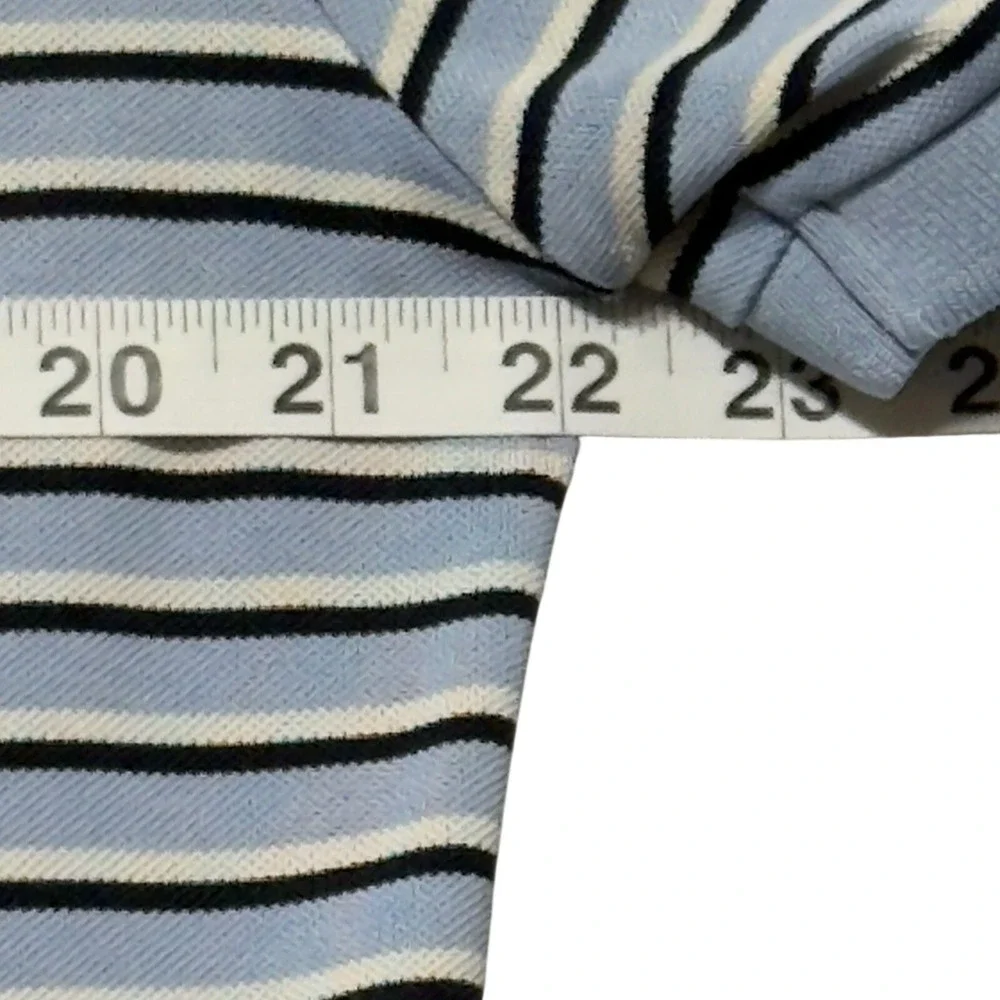 Polo Ralph Lauren Blue & Black Striped Performance Polo Shirt Size M ~ Excellent